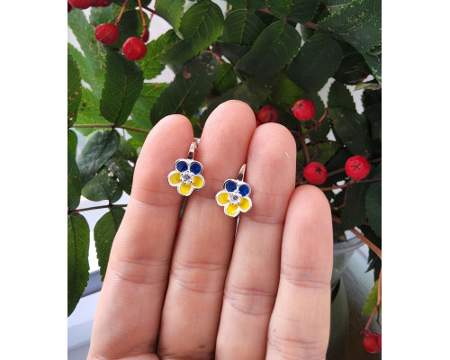 Срібні сережки квіточки