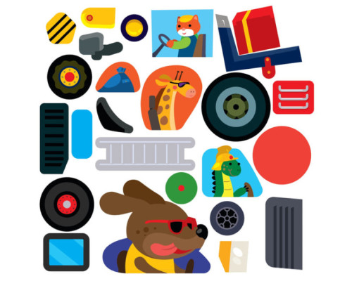 Транспорт. Наклейки малюкам