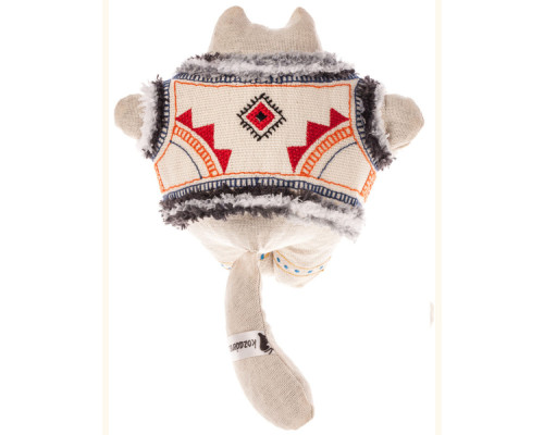 Fatty Cat in a sheepskin mantle (white)