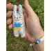 Keychain "Bunny with a yellow-blue heart"