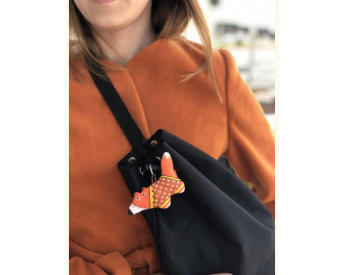 Keychain «Fox in a Green Shirt»