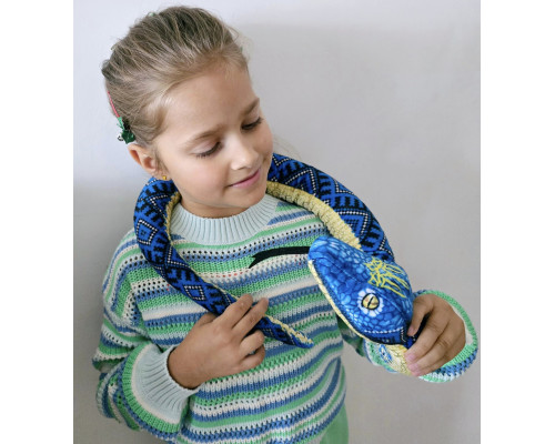 М’яка іграшка Змійка з українським орнаментом