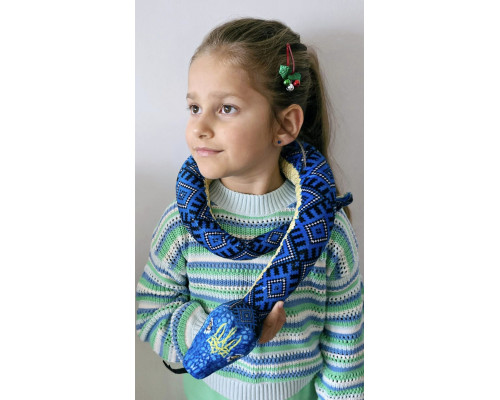 М’яка іграшка Змійка з українським орнаментом