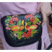 Handbag real leather birds