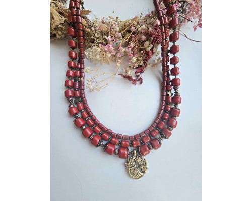 Намисто  з кераміки. Пташка