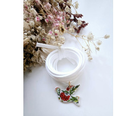 Чокер-пташка на шнурку із натуральної замші